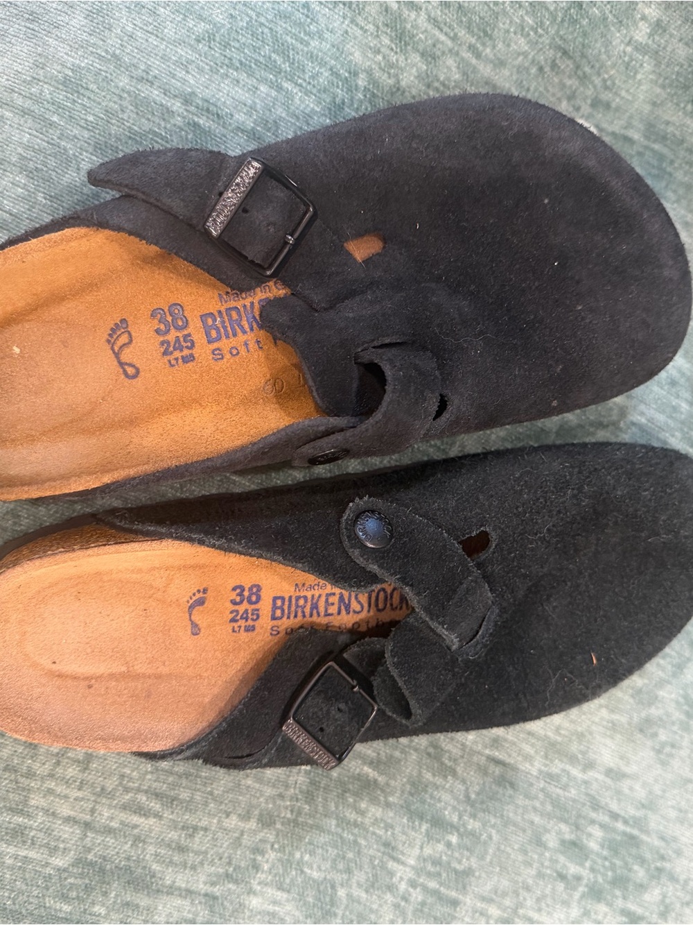 Birkenstock Black Suede slip on - Size 38